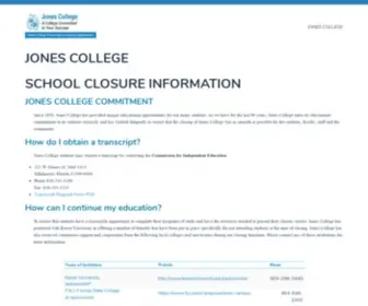 Jones.edu(Jones College Jacksonville Florida) Screenshot