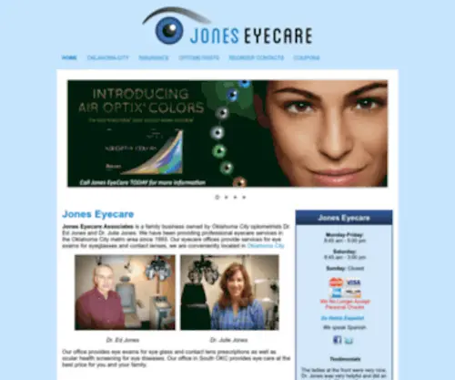 Joneseyecare.net(Affordable Eye Exams) Screenshot