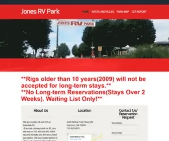 JonesrvPark.com(Jones RV Park) Screenshot