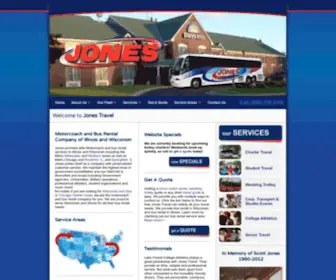 Jonestravel.com(Motorcoach and Bus Rental Company) Screenshot