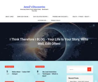 Jonezsdiscoveries.com(JoneZ's Discoveries Amazing Online Finds Added Daily) Screenshot