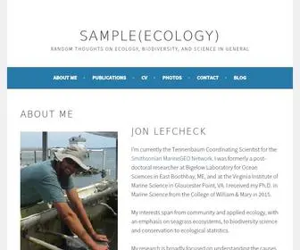 Jonlefcheck.net(Random thoughts on ecology) Screenshot