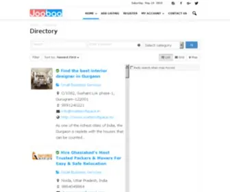 Joobaa.com(Local business directory listing) Screenshot