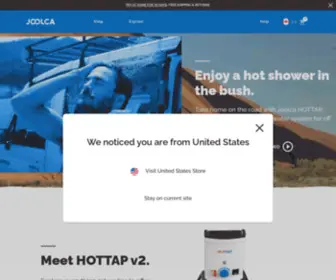 Joolca.ca(Portable Camping Shower & Hot Water Heater Solutions) Screenshot