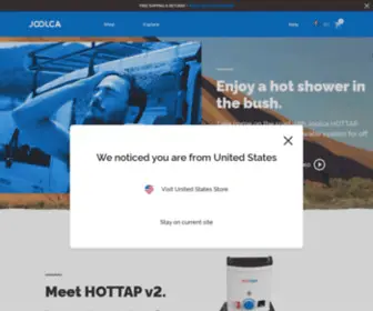 Joolca.com.au(Portable Camping Shower & Hot Water Solutions) Screenshot