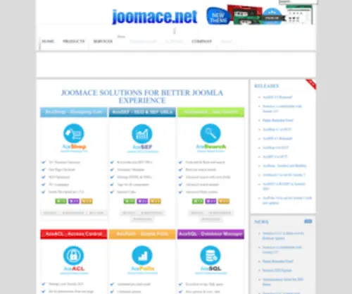 Joomace.net(Joomace is a company primarily specialized in Joomla extensions and Search Engine Optimization (SEO)) Screenshot