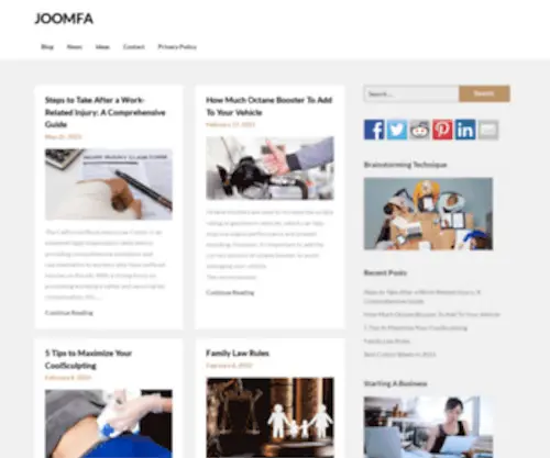Joomfa.org(The Future Of Business) Screenshot