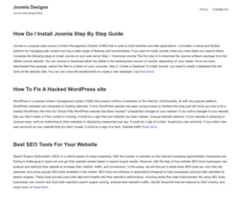 Joomladesigns.co.uk(Joomla Designs Joomla Web Design Blog) Screenshot