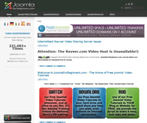 Joomlaforbeginners.com(Home ) Screenshot