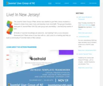 Joomlausersnj.com(User Group of New Jersey) Screenshot