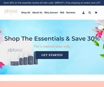 Joovani.com(All-Natural and Organic Skincare) Screenshot