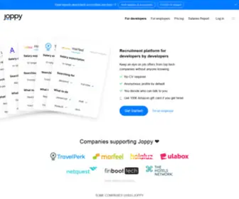 Joppy.me(Match between techies and tech jobs) Screenshot