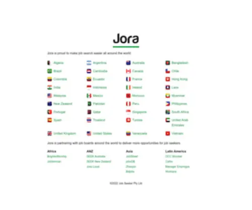 Jora.com(Making Job Search Easier) Screenshot