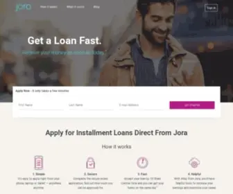 Joracredit.com(Installment Loans for Bad Credit From Jora) Screenshot