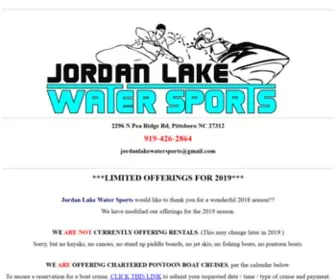 Jordanlakewatersports.com(Jordan Lake Water Sports) Screenshot