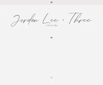 Jordanleeplusthree.com(WordPress) Screenshot