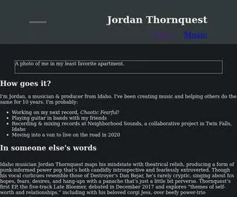 Jordanthornquest.com(It's Jordan Thornquest) Screenshot