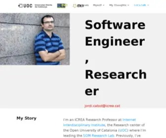 Jordicabot.com(Homepage of Jordi Cabot. ICREA Research Professor at IN3 (UOC)) Screenshot