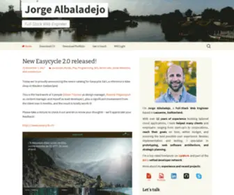 Jorgealbaladejo.com(Full-Stack Web Engineer in Lausanne, Switzerland) Screenshot