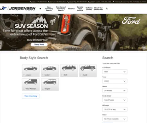 Jorgford.com(Richfield UT Jorgensen Ford) Screenshot