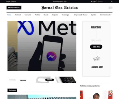 Jornaldasacacias.co.mz(Jornal) Screenshot