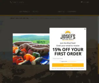 Josefsartisanmeats.com(Josef's Artisan Meats offers authentic specialty gourmet meat products) Screenshot