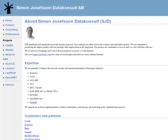 Josefsson.org(About Simon Josefsson Datakonsult (SJD)) Screenshot