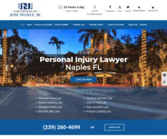 Josenunezlaw.com(Criminal & Personal Injury Law Attorney Naples FL) Screenshot