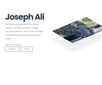 Josephali.com(Technologist, Adventurist & Entrepreneur) Screenshot