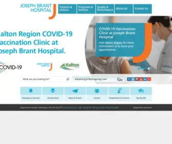 Josephbranthospital.ca(Joseph Brant Hospital in Burlington Ontario) Screenshot