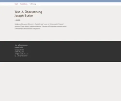 Josephbutler.com(Übersetzung) Screenshot