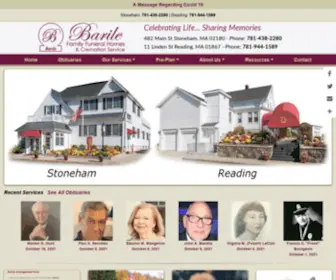 Josephdohertyfuneralhome.com(Barile Family Funeral Homes) Screenshot