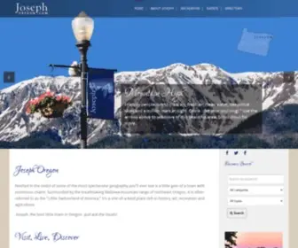 Josephoregon.com(The Official Joseph Oregon site featuring Eagle Cap Wilderness and Wallowa Lake Oregon) Screenshot