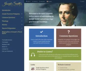 Josephsmithspolygamy.org(Joseph Smith's Polygamy) Screenshot