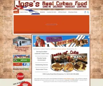 Josesrealcubanfood.com(Jose’s Real Cuban Food at 8799 Cortez Road West in Bradenton) Screenshot