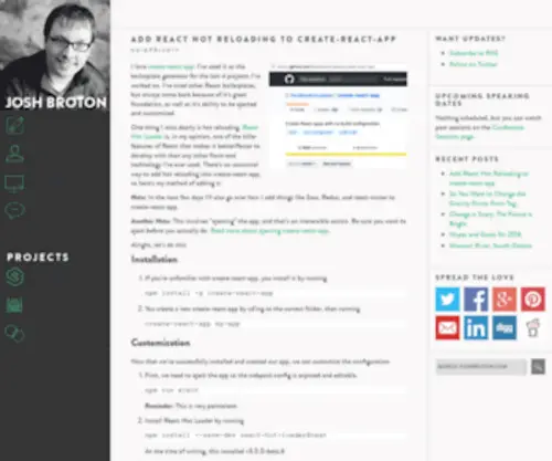 Joshbroton.com(Thoughts and Musings of a Web Nerd) Screenshot