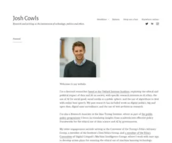 Joshcowls.com(Research and writing at the intersection of technology) Screenshot