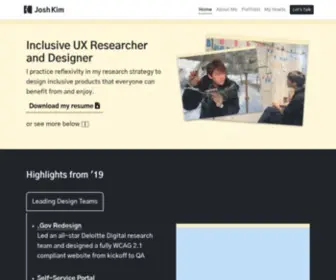 Joshkimux.com(Josh Kim) Screenshot