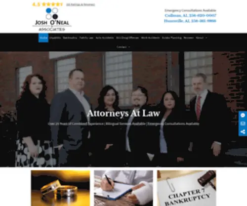 Joshoneallaw.com(Josh O'Neal & Associates) Screenshot