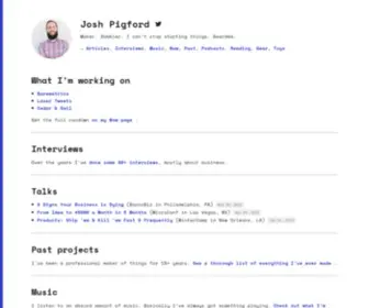 Joshpigford.com(Josh Pigford) Screenshot