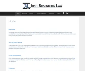 Joshrosenberglaw.com(Josh Rosenberg Law) Screenshot