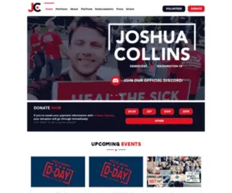 Joshua2020.com(Joshua Collins for Congress) Screenshot