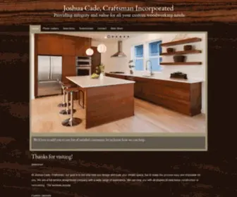 Joshuacadecraftsman.com(Custom cabinets) Screenshot