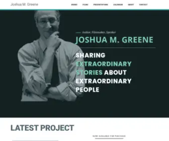 JoshuamGreene.info(Writing extraordinary stories about extraordinary people) Screenshot
