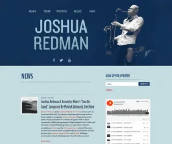 Joshuaredman.com(Joshua Redman Official Website) Screenshot