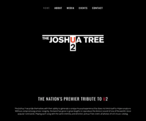 Joshuatreeband.com(Premier U2 Music Tribute) Screenshot