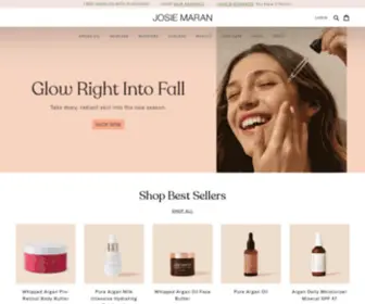Josiemaran.com(Natural, eco-friendly skincare and cosmetics) Screenshot