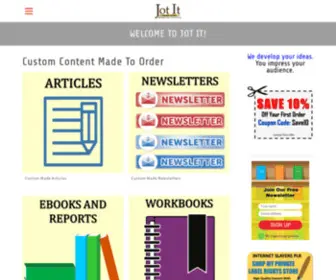 Jot-IT-Custom-Content.com(Custom Articles) Screenshot