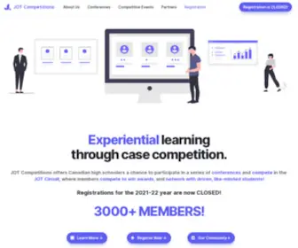 Jotcasecompetition.com(Connecting High School Students with the business landscape) Screenshot