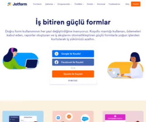 Jotform.com.tr(Ücretsiz Online Form ve Anket Oluşturma Sitesi) Screenshot